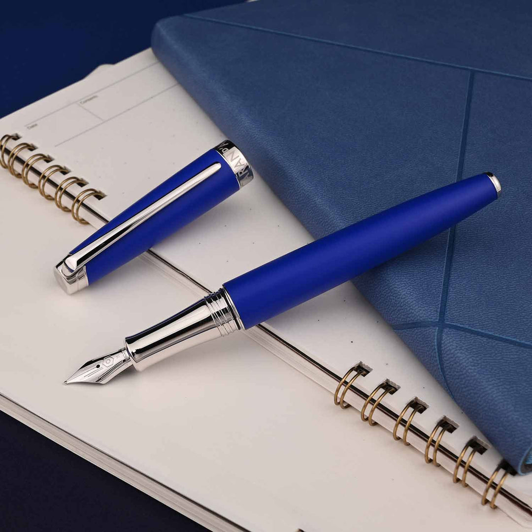 Caran D' Ache Leman Thick Klein Blue Fountain Pen|Makoba|Caran D' Ache