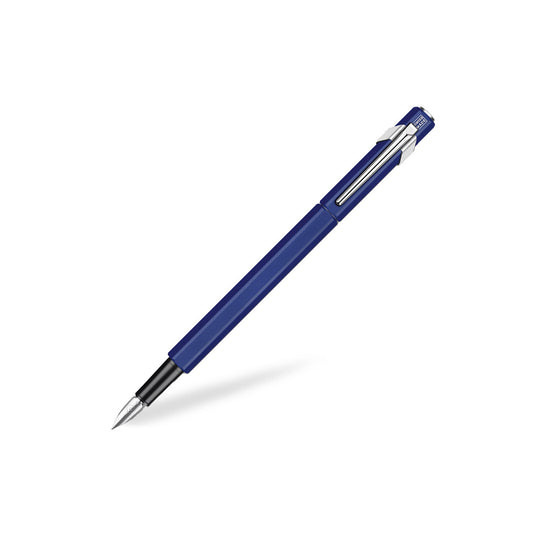Caran D' Ache 849 Popline Fountain Pen, Blue - Steel Nib
