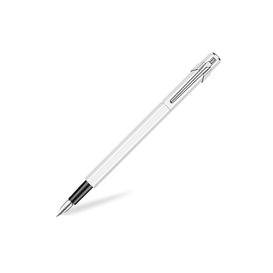 Caran D' Ache 849 Popline Fountain Pen, White - Steel Nib