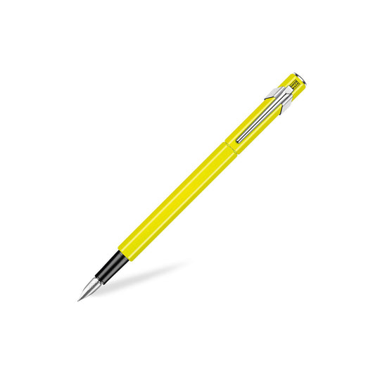 Caran D' Ache 849 Popline Fountain Pen, Yellow - Steel Nib