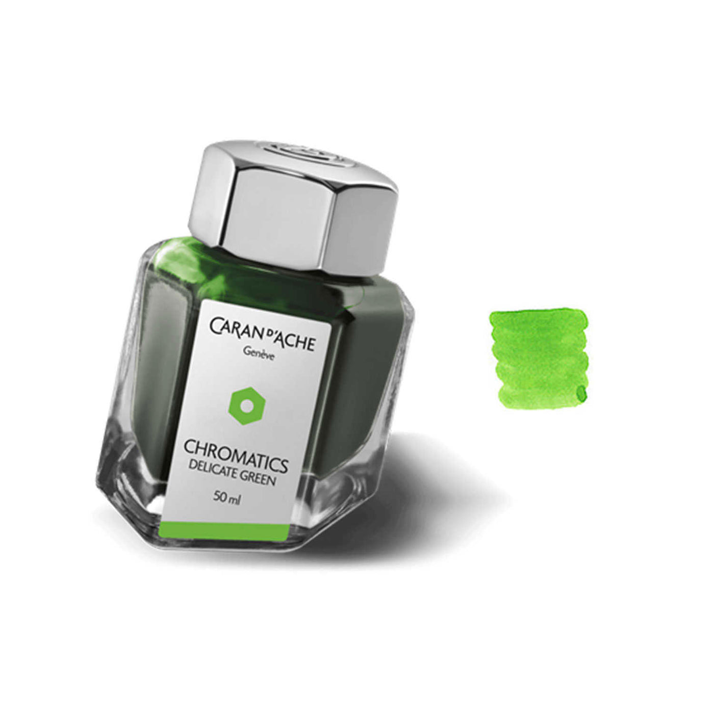 Caran d' Ache Chromatics Ink Bottle Delicate Green - 50ml 2