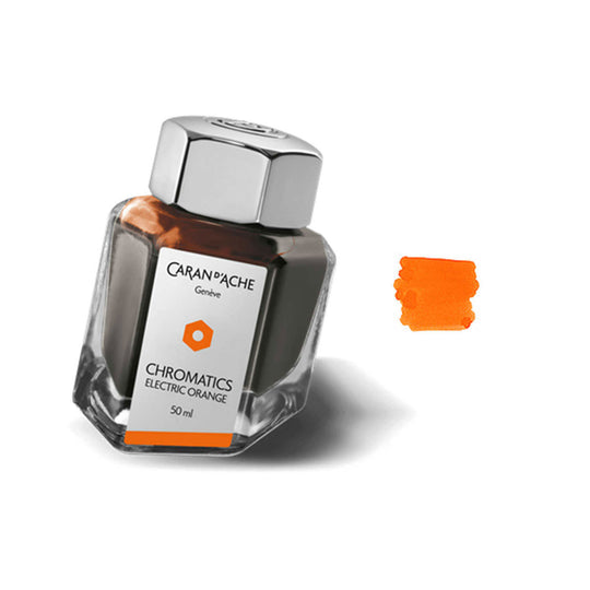 Caran d' Ache Chromatics Ink Bottle, Electric Orange - 50ml