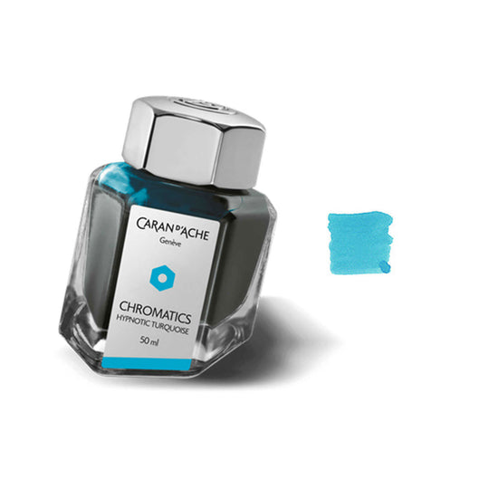 Caran d' Ache Chromatics Ink Bottle, Hypnotic Turquoise - 50ml