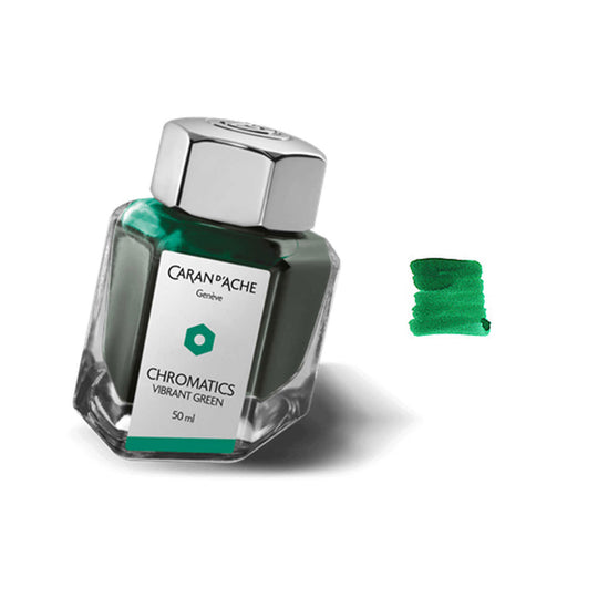 Caran d' Ache Chromatics Ink Bottle, Vibrant Green - 50ml