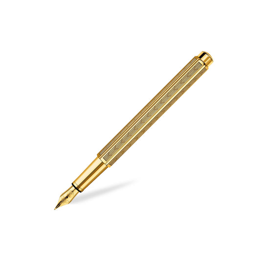 Caran D' Ache Ecridor Fountain Pen, Cheveron Gold - Steel Nib