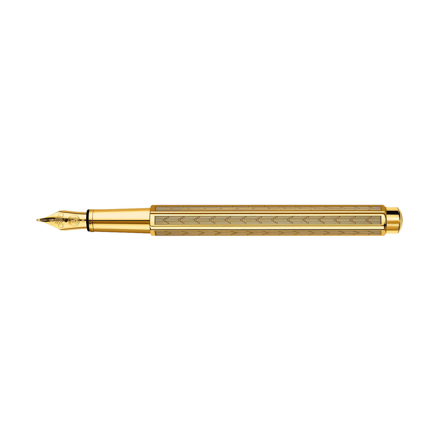 Caran D' Ache Ecridor Fountain Pen, Cheveron Gold - Steel Nib 2