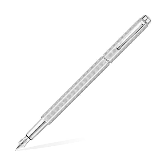 Caran D' Ache Ecridor Fountain Pen, Heritage Silver - Steel Nib