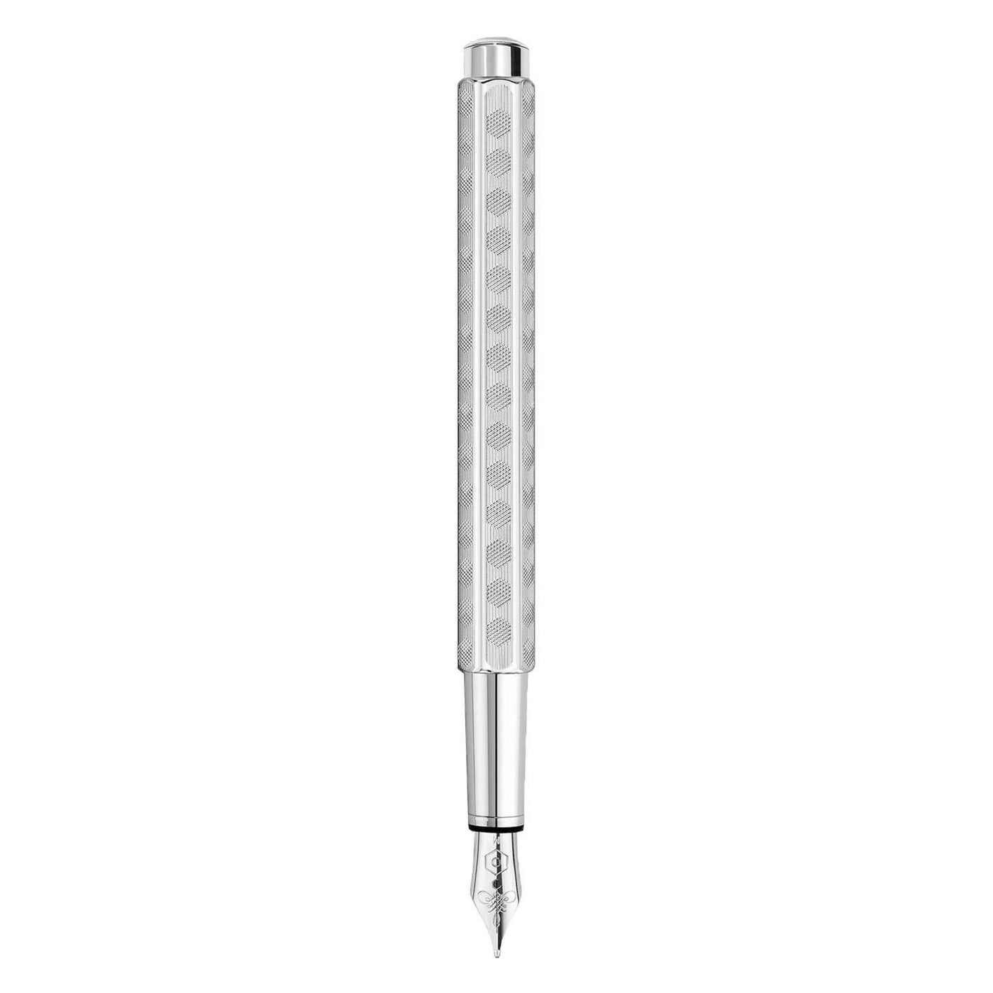 Caran D' Ache Ecridor Fountain Pen, Heritage Silver - Steel Nib 3