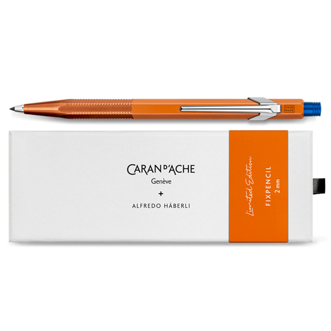 Caran d'Ache Fix Pencil Alfredo Haberli 2mm Mechanical Pencil - Orange (Limited Edition) 4