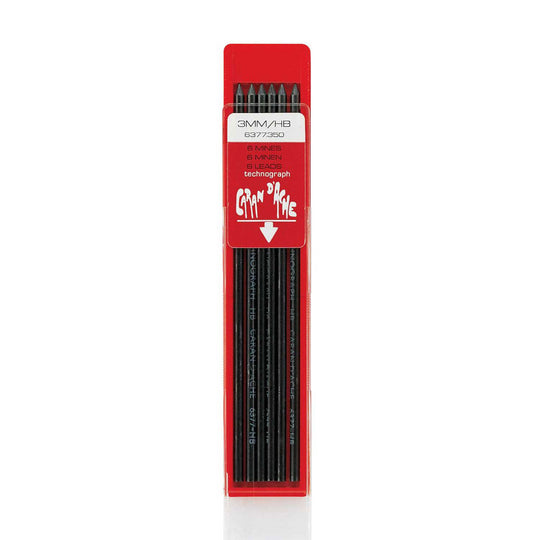 Caran D' Ache Hb Pencil Lead, Black - 3mm