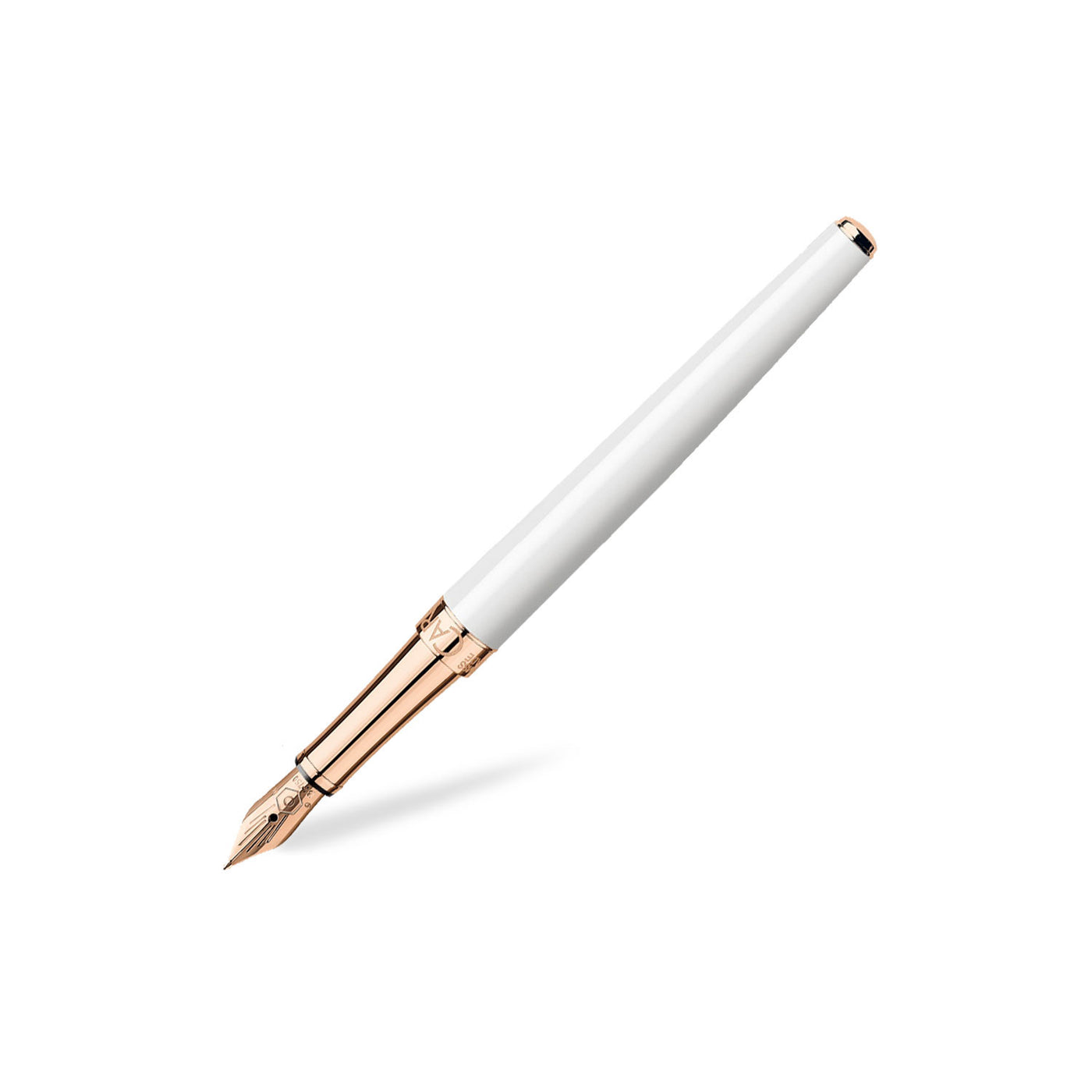 Caran D' Ache Leman Slim Fountain Pen, White - 18K Gold Nib 1