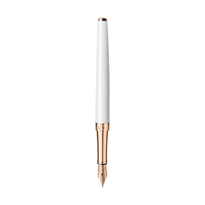 Caran D' Ache Leman Slim Fountain Pen, White - 18K Gold Nib 2
