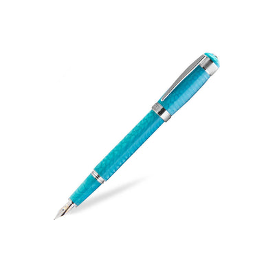 Cleo Skribent Aura Fountain Pen, Laguna Dragon (Blue) - 14K Gold Nib 1