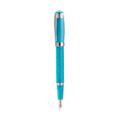 Cleo Skribent Aura Fountain Pen, Laguna Dragon (Blue) - 14K Gold Nib 3