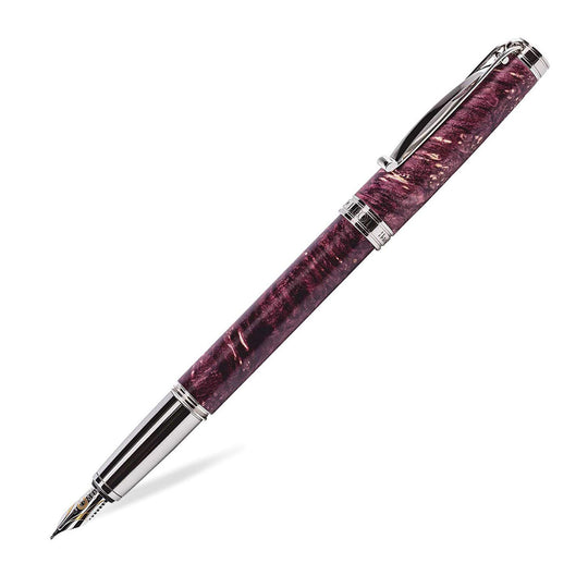 Cleo Skribent Natura Fountain Pen, Burgundy  - 18K Gold Nib