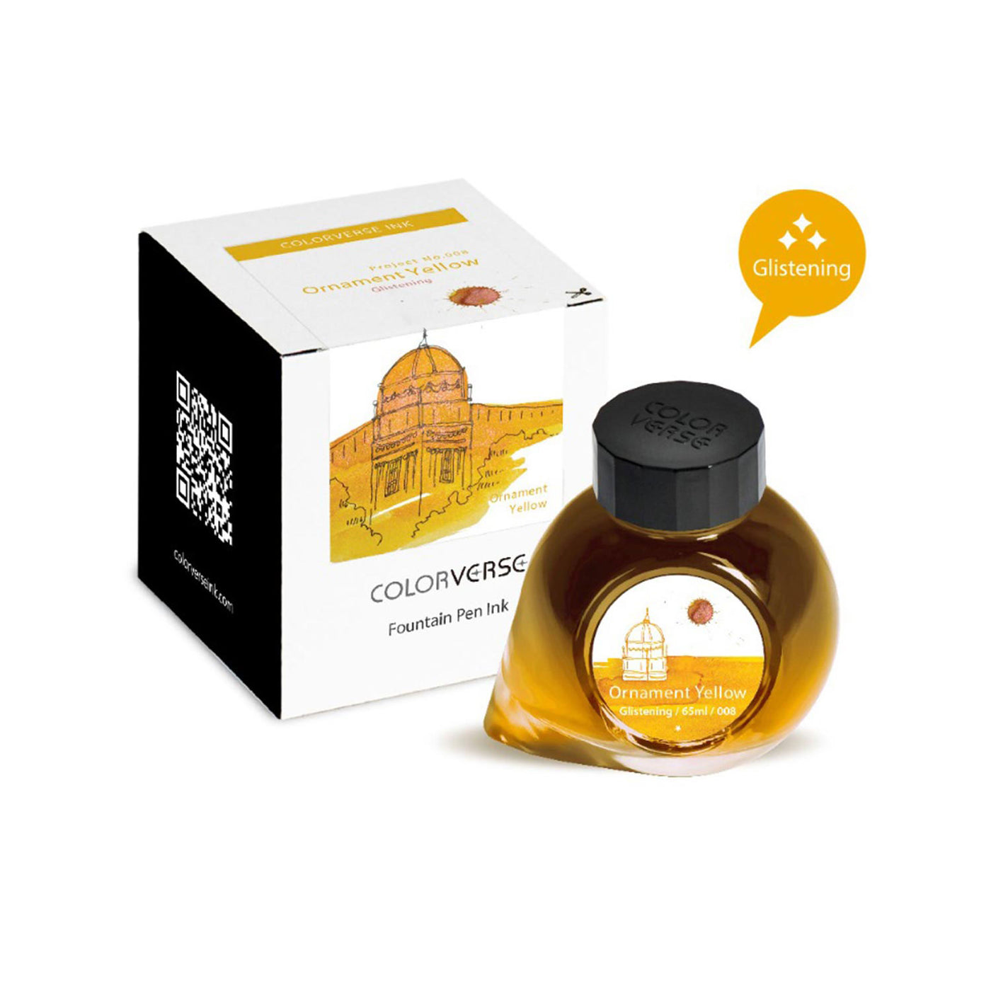 Colorverse Project Series Glistening Ornament Yellow Ink Bottle - 65ml 3