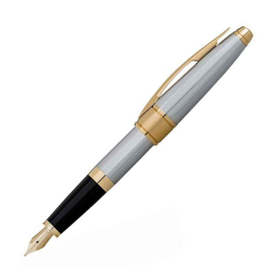 Cross Apogee Fountain Pen, Chrome / Gold Trim - Steel Nib 1