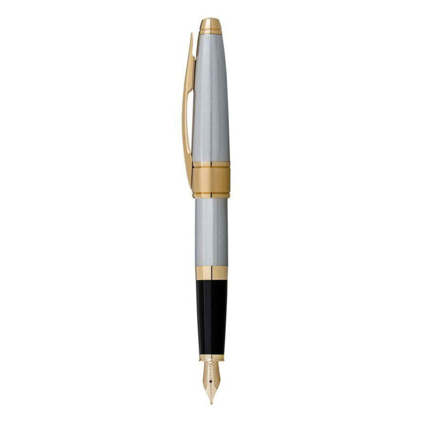 Cross Apogee Fountain Pen, Chrome / Gold Trim - Steel Nib 2