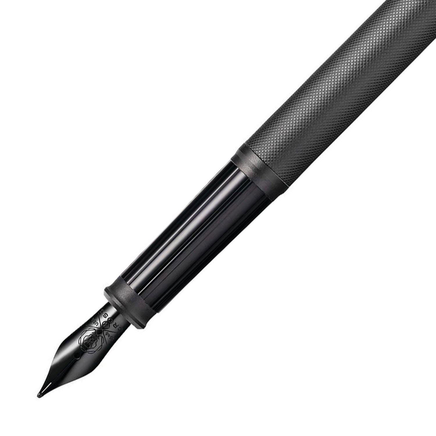 Cross Century II Black Micro Knurl Fountain Pen AT0086-132 - Image 2