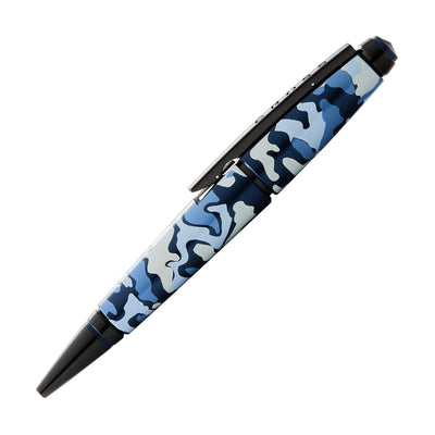 Cross Edge Roller Ball Pen - Blue Camo PVD 4