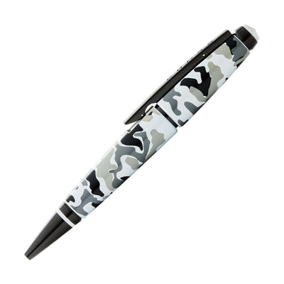 Cross Edge Roller Ball Pen - Black & White Camo PVD 4