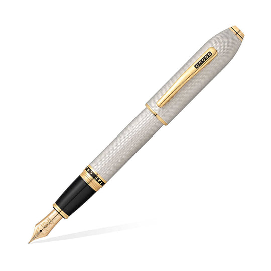 Cross Peerless 125 Fountain Pen, Silver / Gold Trim - 18K Gold Nib