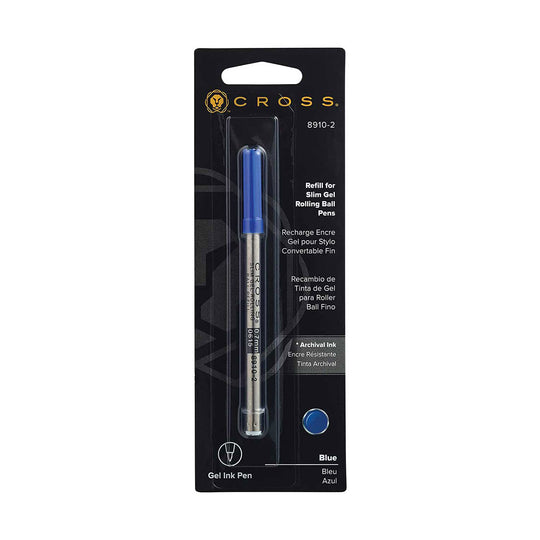 Cross 8910-2 Slim Gel Roller Ball Pen Refill - Blue - Medium