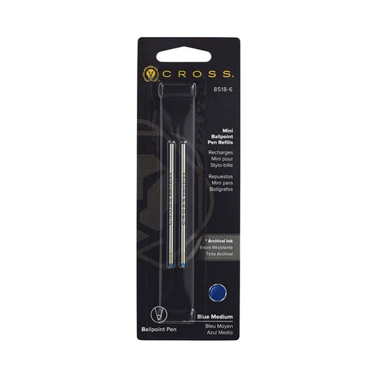 Cross 8518-6 Mini Ball Pen Refill - Blue - Medium