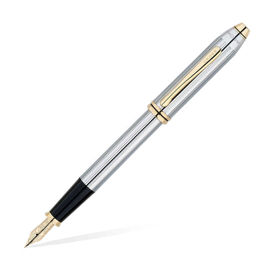 Cross Townsend Fountain Pen, Chrome - Steel Nib