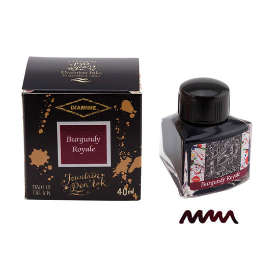 Diamine 150th Anniversary Ink Bottle, Burgundy Royale - 40ml