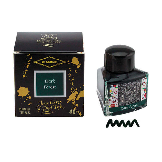 Diamine 150th Anniversary Ink Bottle, Dark Forest Green - 40ml