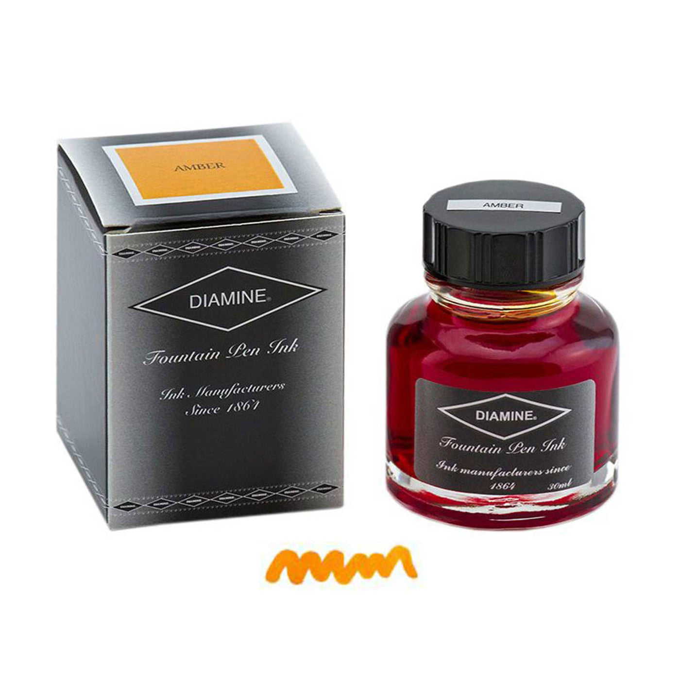 Diamine India Ink Bottle Amber Orange - 30ml 1