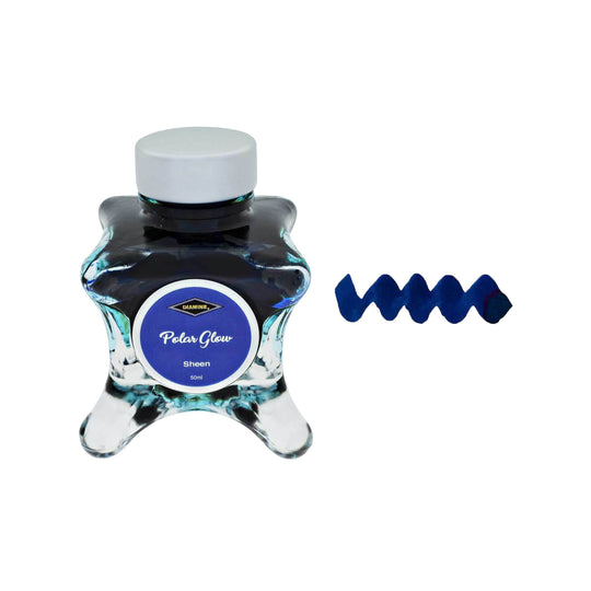 Diamine Inkvent Sheen Ink Bottle, Polar Glow - 50ml