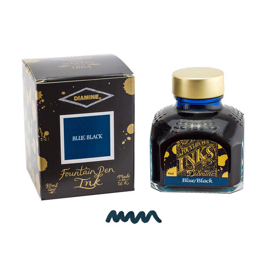 Diamine Blue/Black Ink Bottle - 80ml