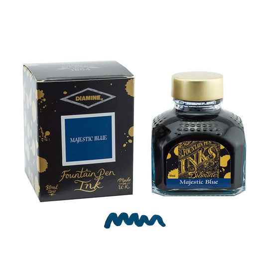 Diamine Majestic Blue Ink Bottle - 80ml