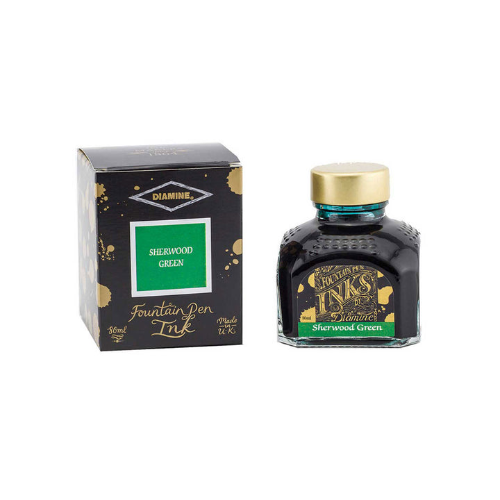 Diamine Sherwood Green Fountain Pen Ink - 80ml Bottle For Pen Lovers