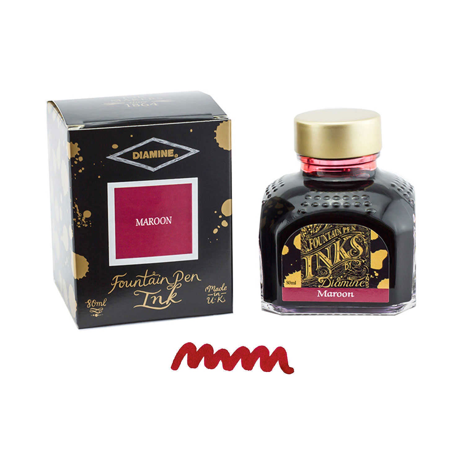 Diamine Maroon Ink - 80ml | Shop Online at Makoba | Diamine