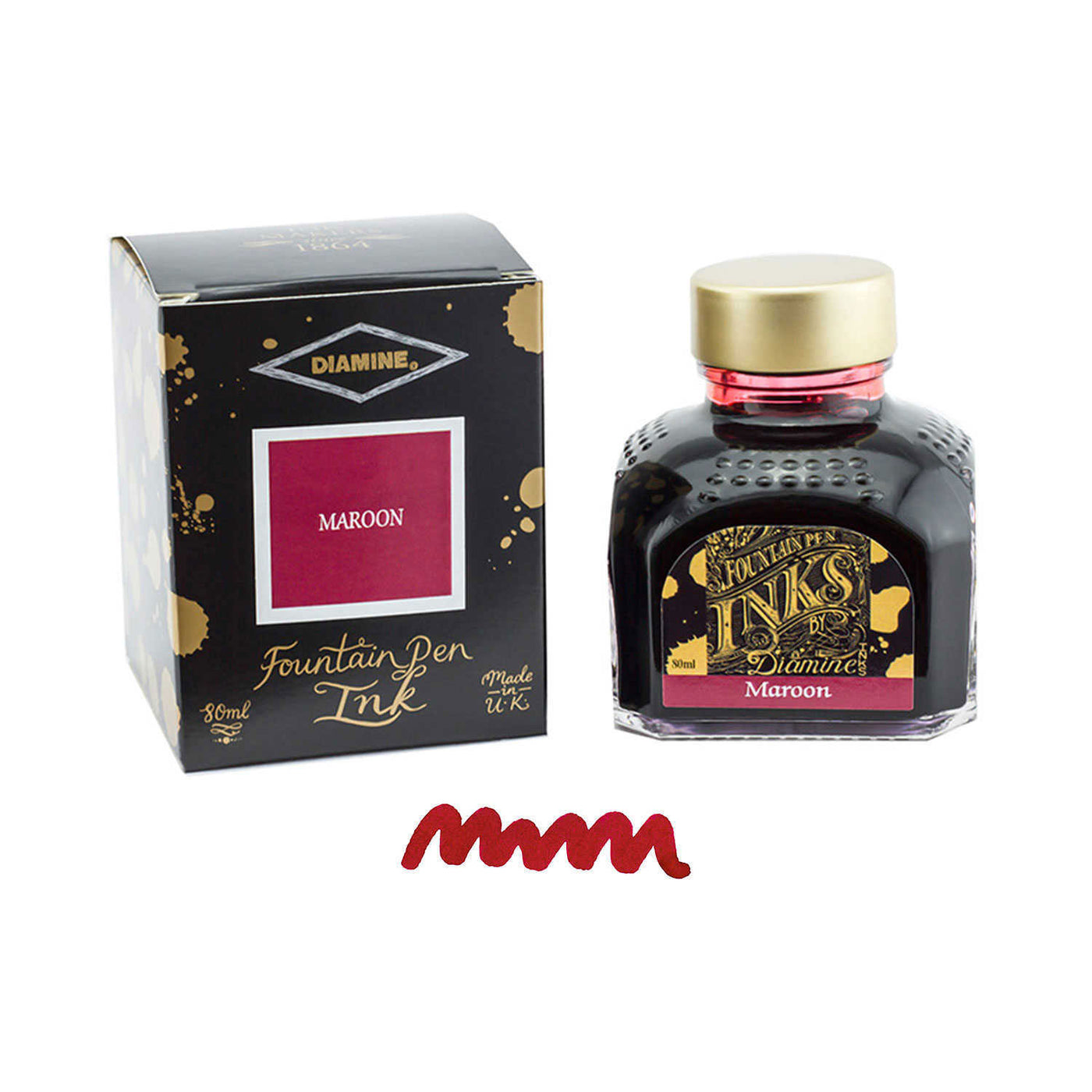 Diamine Standard Ink Bottle Maroon - 80ml