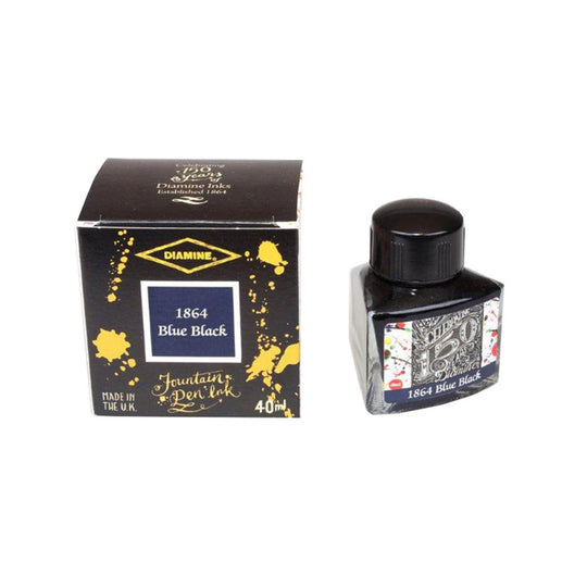 Diamine 150th Anniversary Ink Bottle, 1864 Blue Black - 40ml