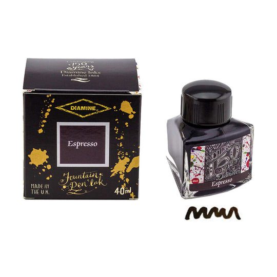 Diamine 150th Anniversary Ink Bottle, Espresso - 40ml