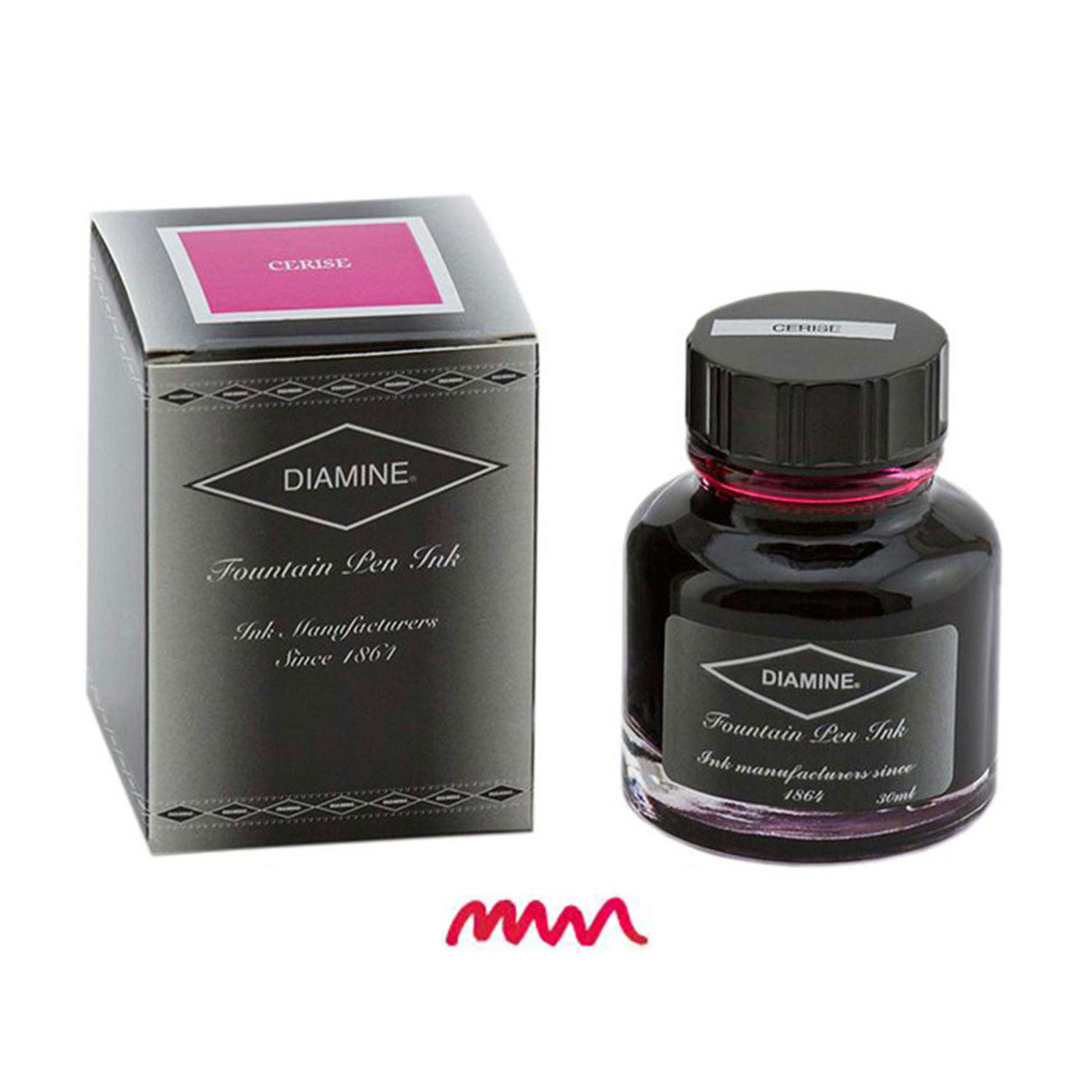 Diamine India Ink Bottle Cerise Pink - 30ml 1