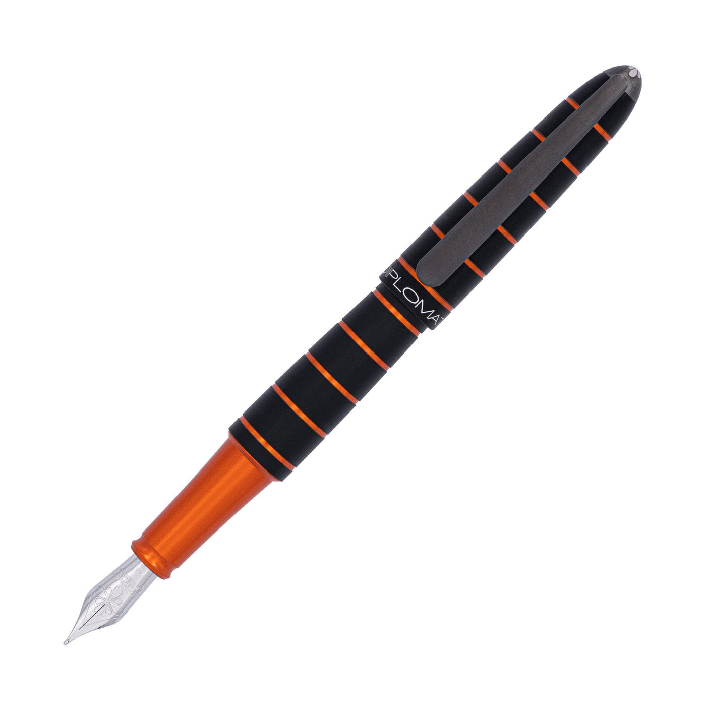 Diplomat Elox Fountain Pen - Ring Black/Orange 1