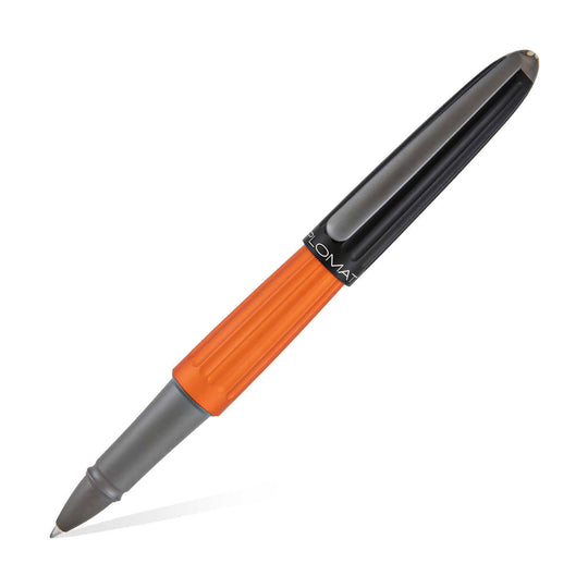 Diplomat Aero Roller Ball Pen - Black Orange