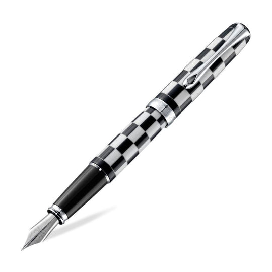 Diplomat Excellence A+ Fountain Pen, Chequered - Steel Nib