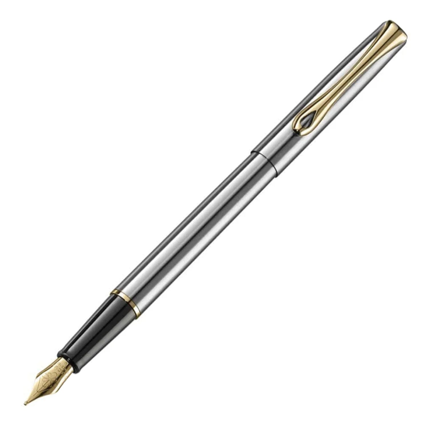 Buy Diplomat Traveller Stainless Steel GT Fountain Pen Diplomat Makoba