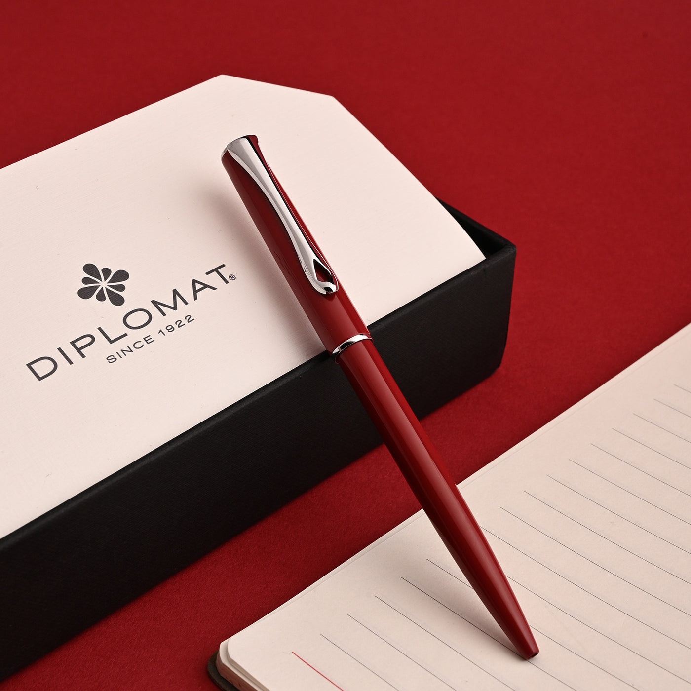 Diplomat Traveller Ball Pen - Dark Red CT 6