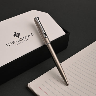 Diplomat Traveller Ball Pen - Stainless Steel CT 6