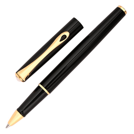 Diplomat Traveller Roller Ball Pen - Black Lacquer GT