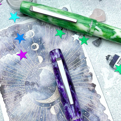 Esterbrook Camden Northern Lights Fountain Pen - Icelandic Green CT (Limited Edition) 11