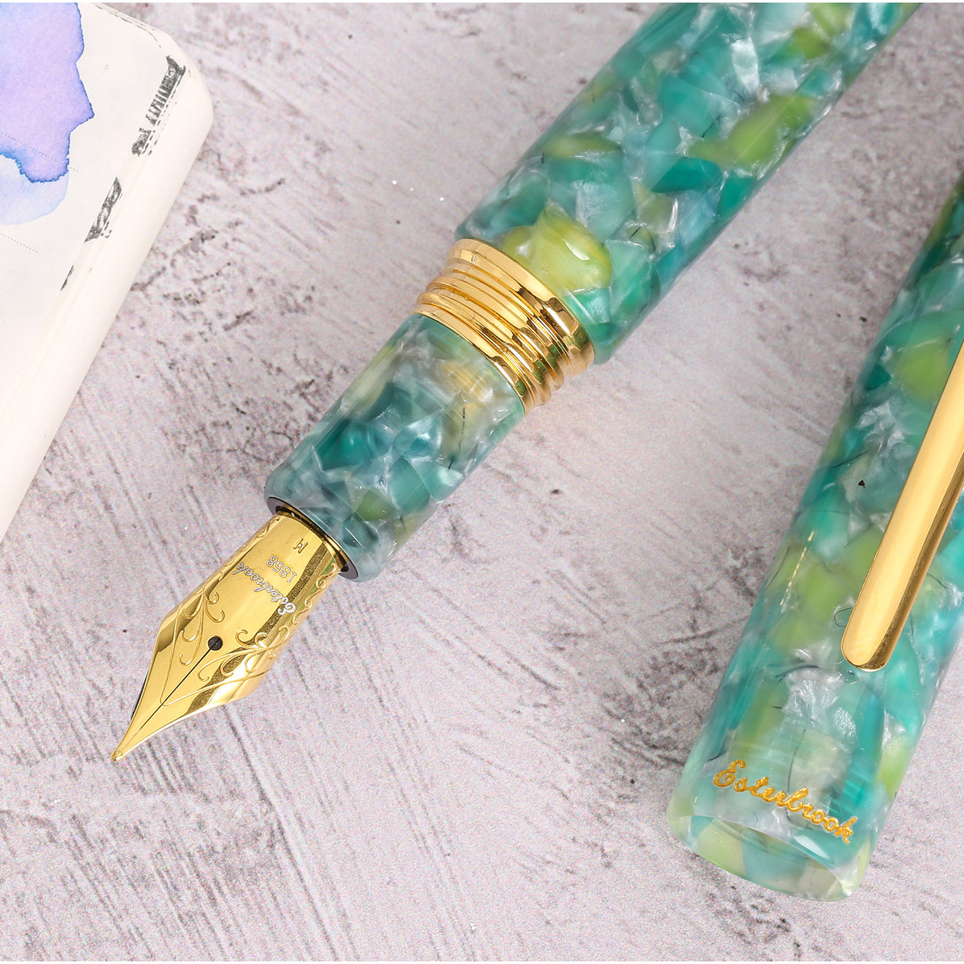 Esterbrook Estie Regular Fountain Pen - Sea Glass GT 2